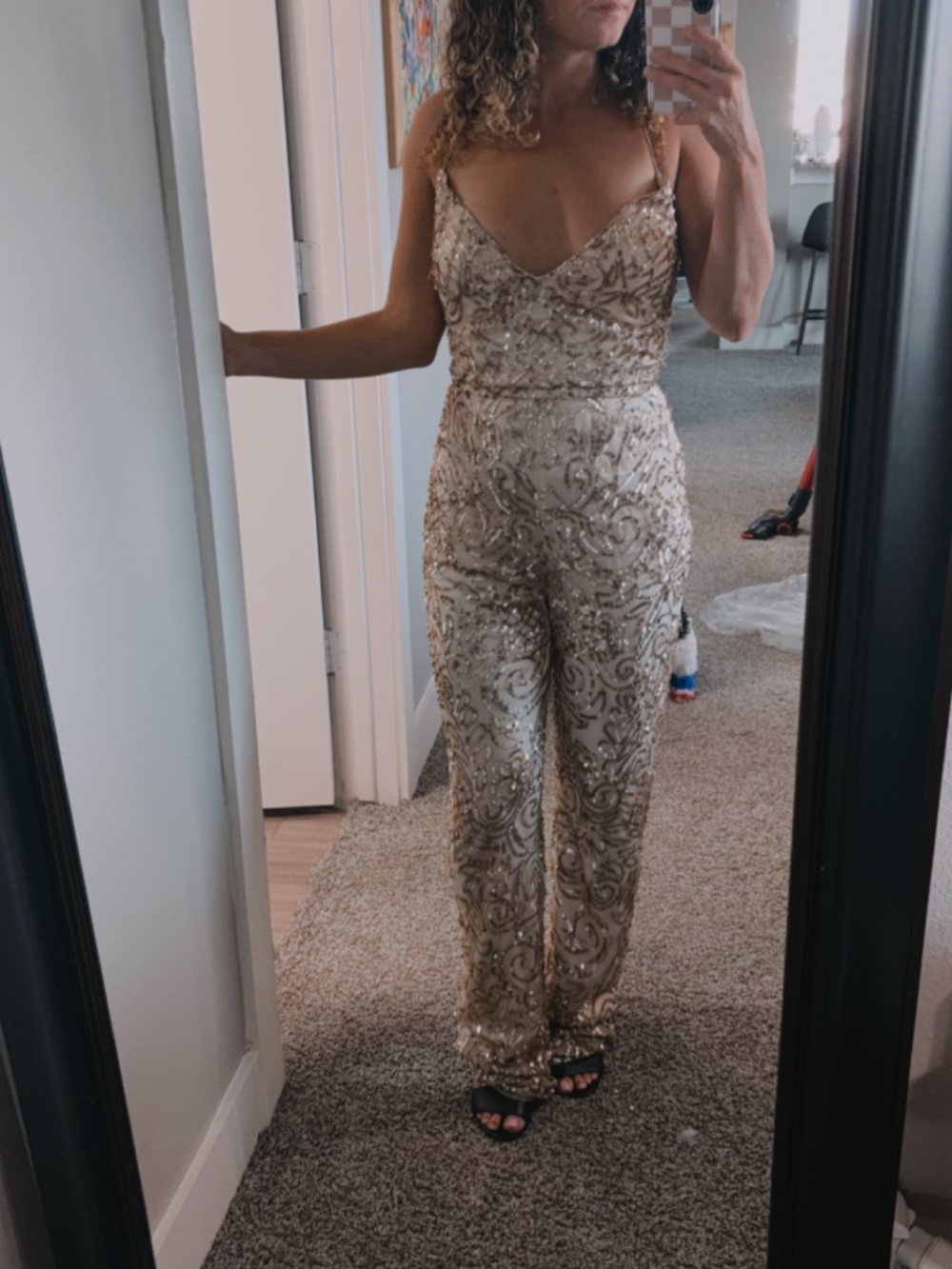 Primavera Couture 4172 fitted sequin jumpsuit